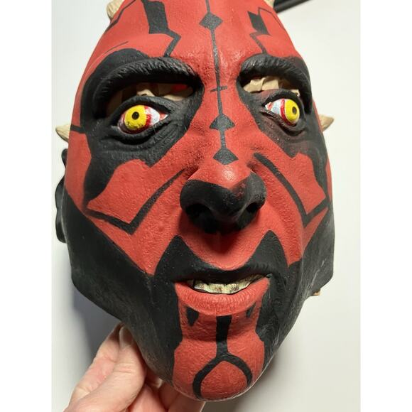Vintage Lucas Film Star Wars Darth Maul Mask Costume + Jedi Utility Belt. READ - Picture 5 of 12